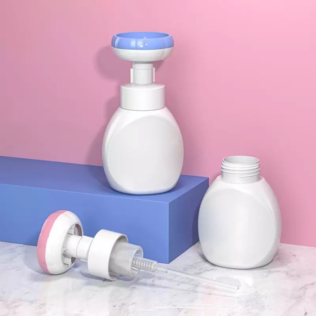 Flower soap dispenser 2色 花形ソープディスペンサー ピンク・ブルー キッチン用品 シャンプー 洗剤 ボトル 収納