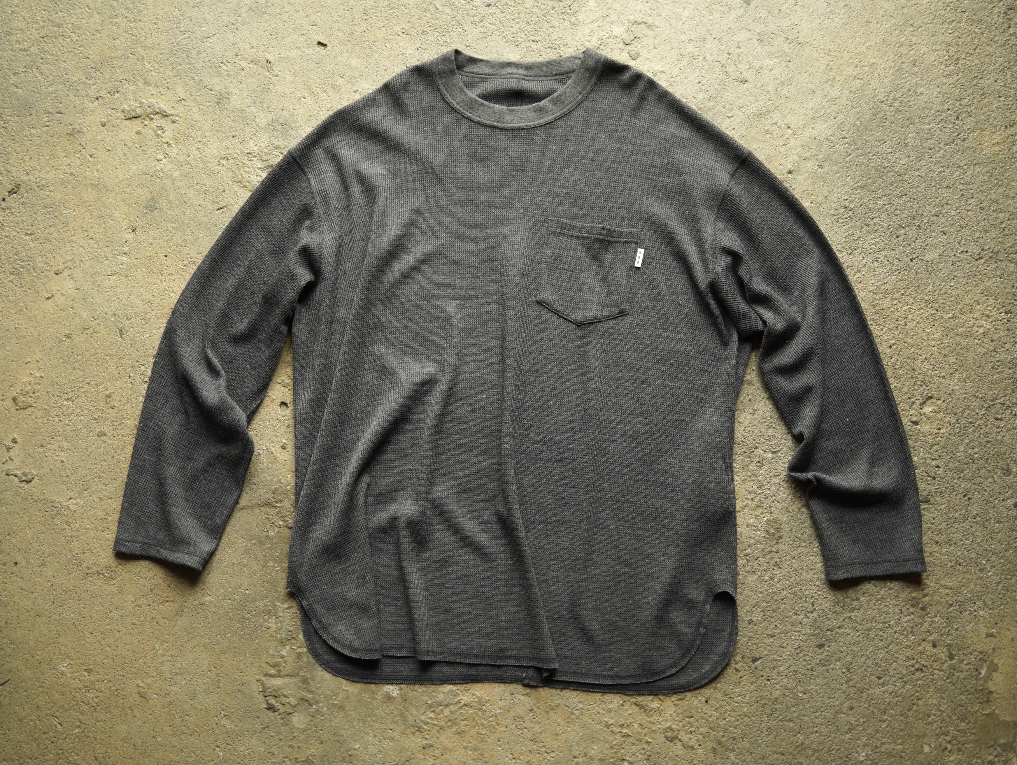 MCS-13 AXIO wool waffle 5seams long sleeve tee | mannenro 迷迭香