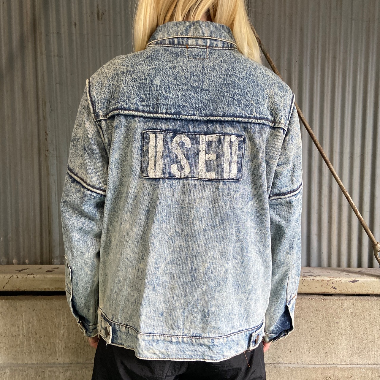 80年代 ヴィンテージ USED ステンシル ケミカルウォッシュ デニム 