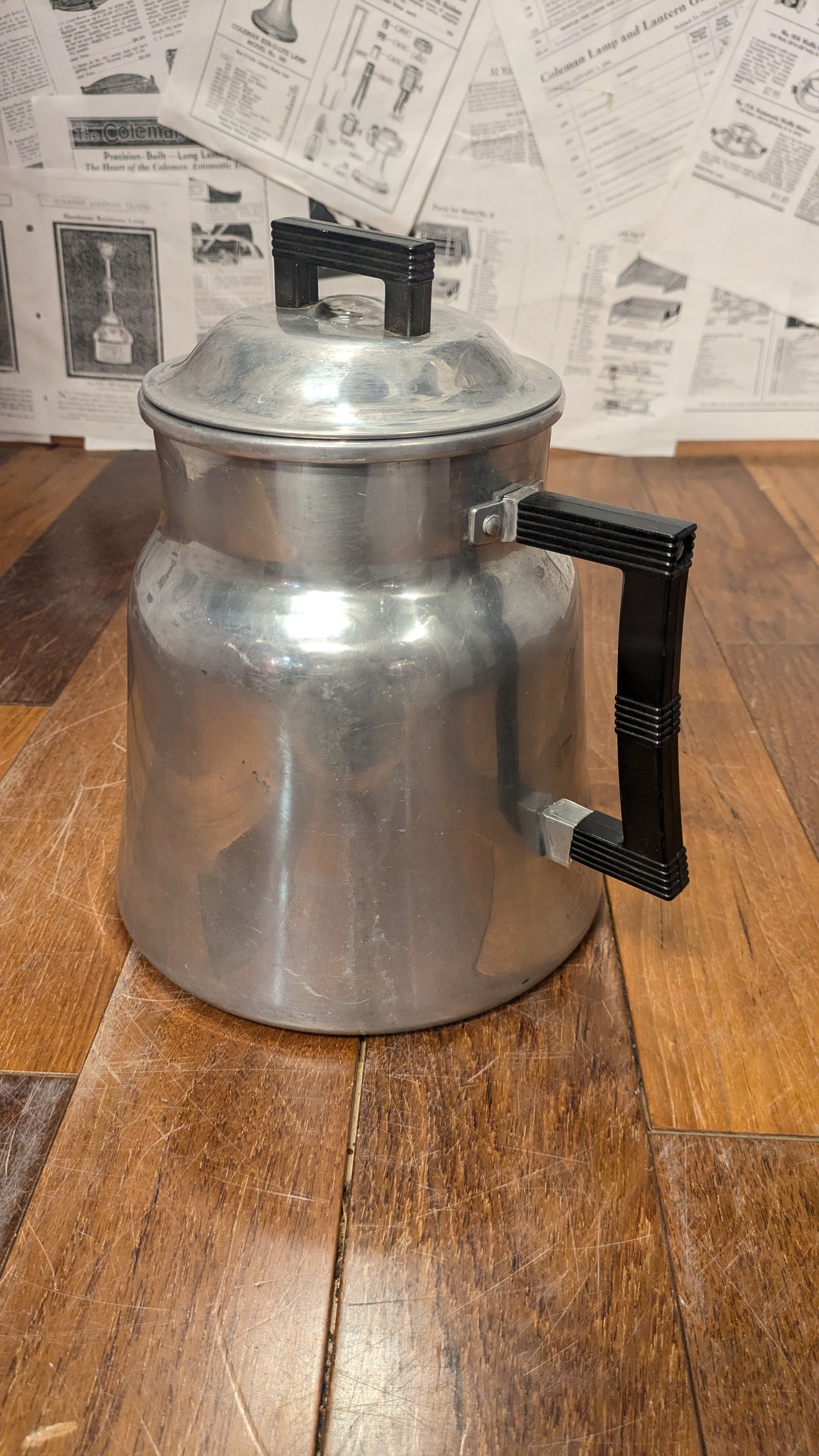 Vintage WEAREVER No3016 Aluminium Percolator Kettle madeinUSA