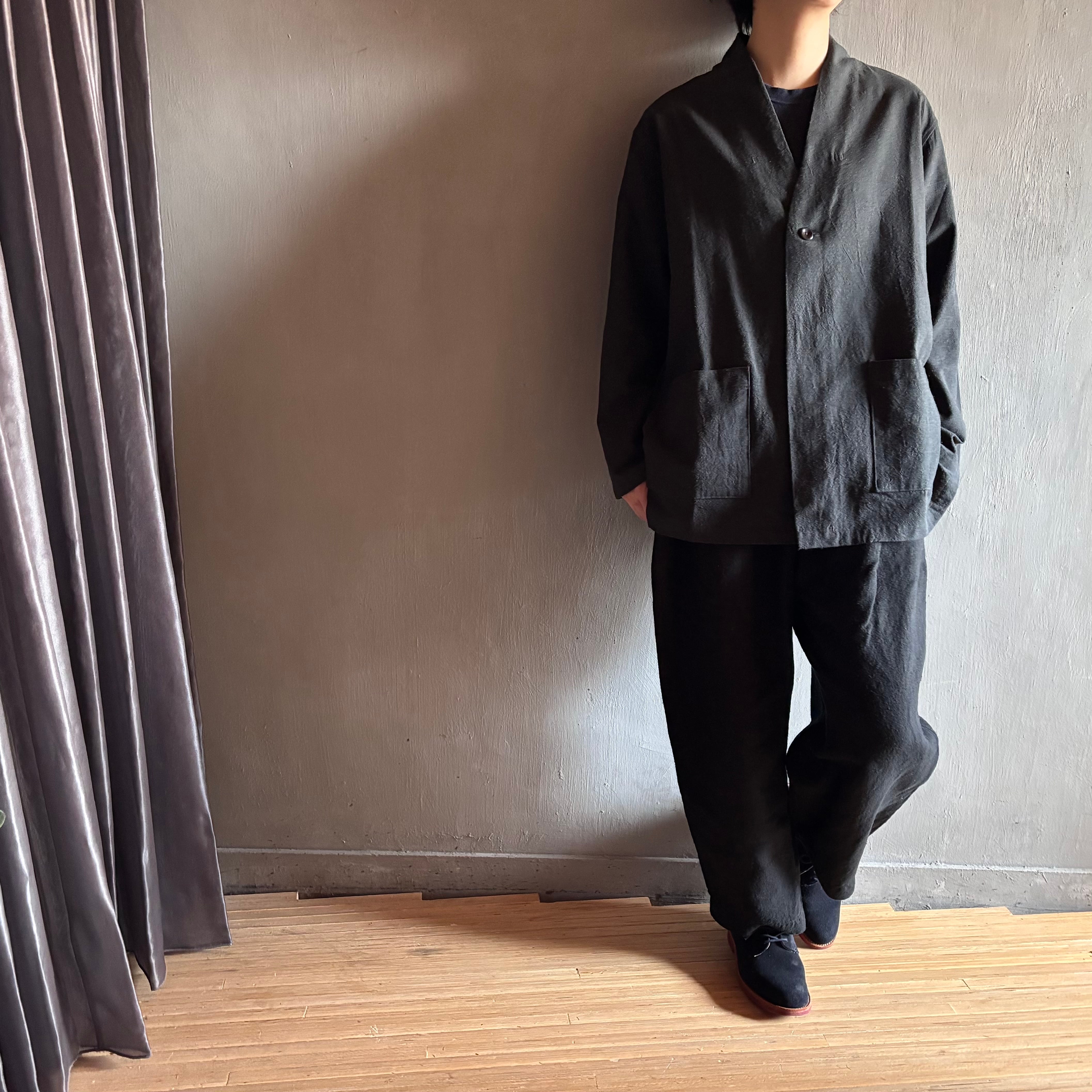 MITTAN｜起毛大麻パンツ PT-136 黒 | CORNER_122