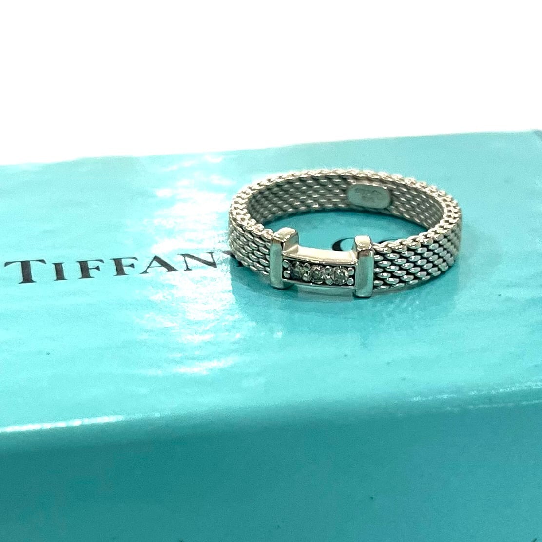 希少【TIFFANY&CO】【11.5号】2401 3粒ダイヤモンド サマセット指輪