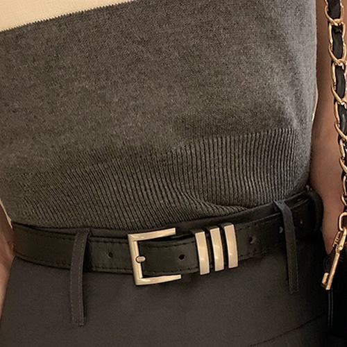 faux leather belt / l0037