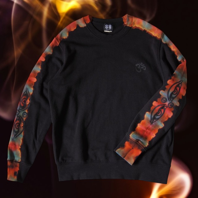 “ॐ×Buddha eye” TIE DYE ORGANIC COTTON SWEAT / タイダイ "抜染" オーガニックコットンスウェット 《L》