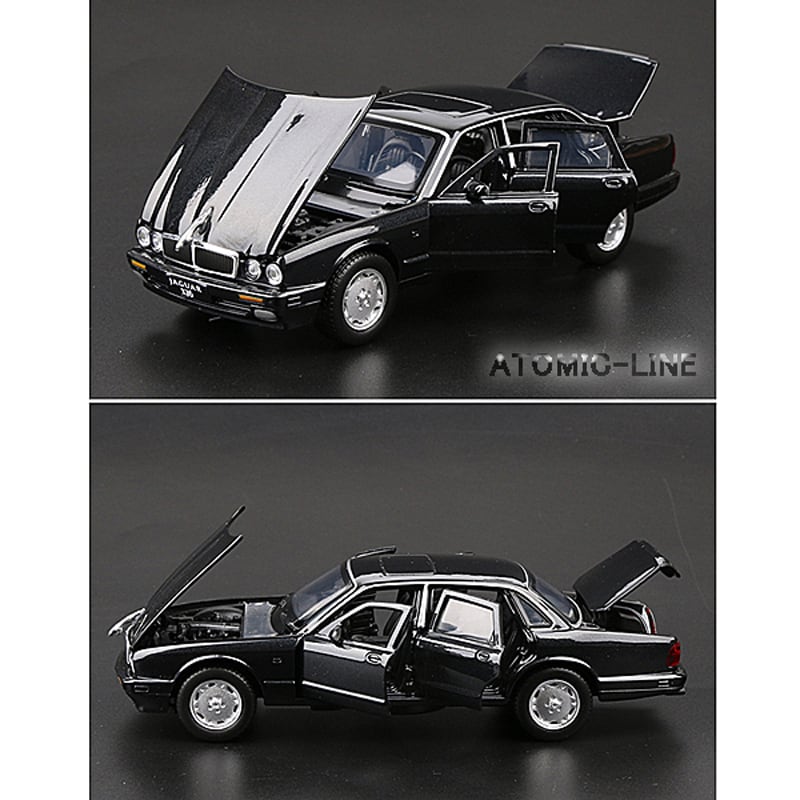 ジャガー XJ6 1/32 ミニカー 全3色 ライト点灯 エンジンサウンド 合金