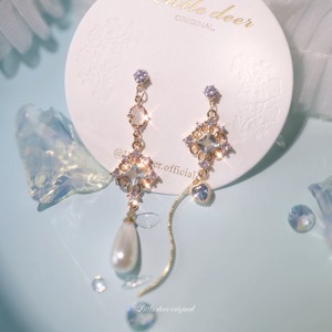 vintage blue pearl ピアス & イヤリング HD073