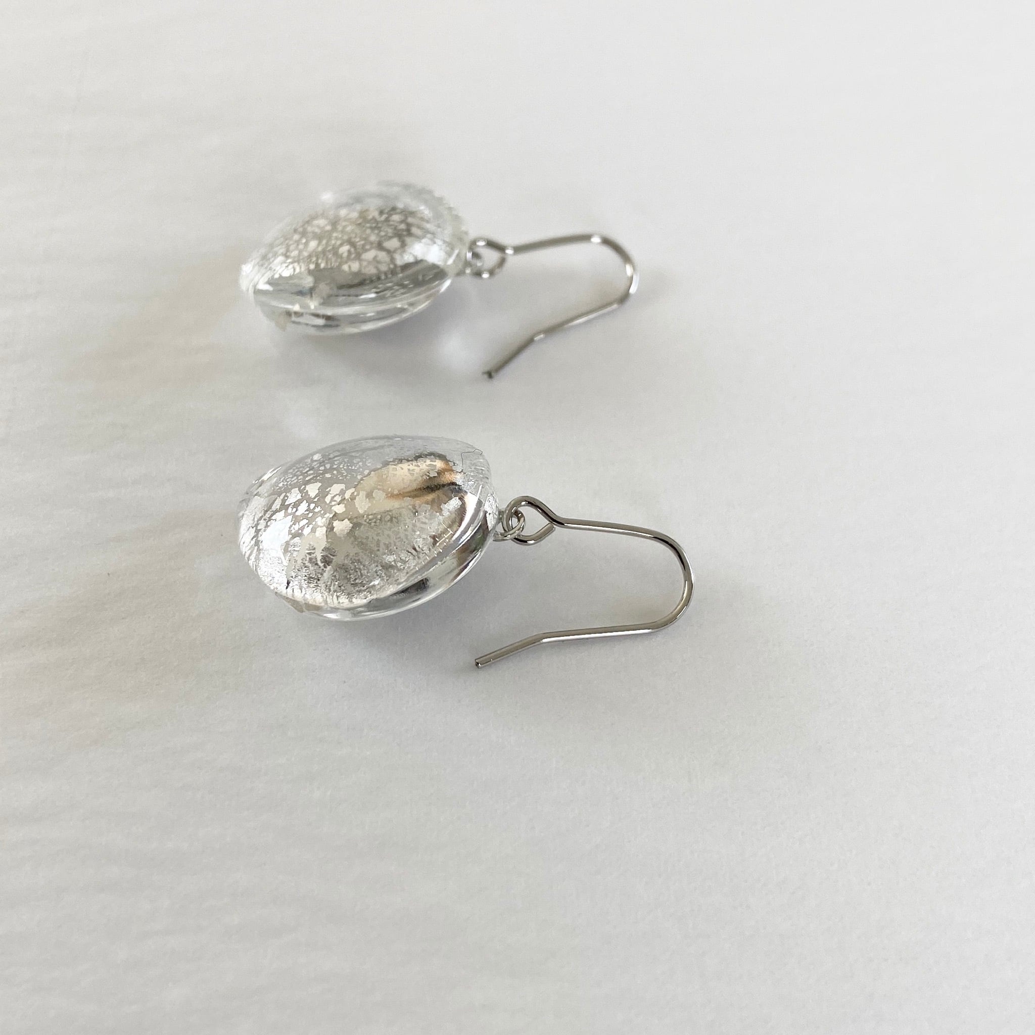 chiffon glass 光の輪　ピアス　Sサイズ chiffon glass 光の輪 ピアス Sサイズ