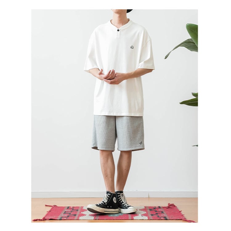 ★HENRY COLOR EMBROIDERY T-SHIRT　18055