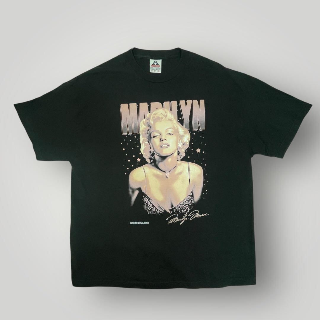 Y2K マリリン・モンロー Tシャツ 美品2XL 黒 大判プリント 2001年 | SB
