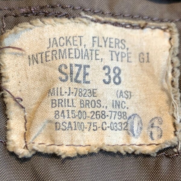 70's U.S.NAVY G-1 フライトジャケット BRILL BROS社 ゴートスキン