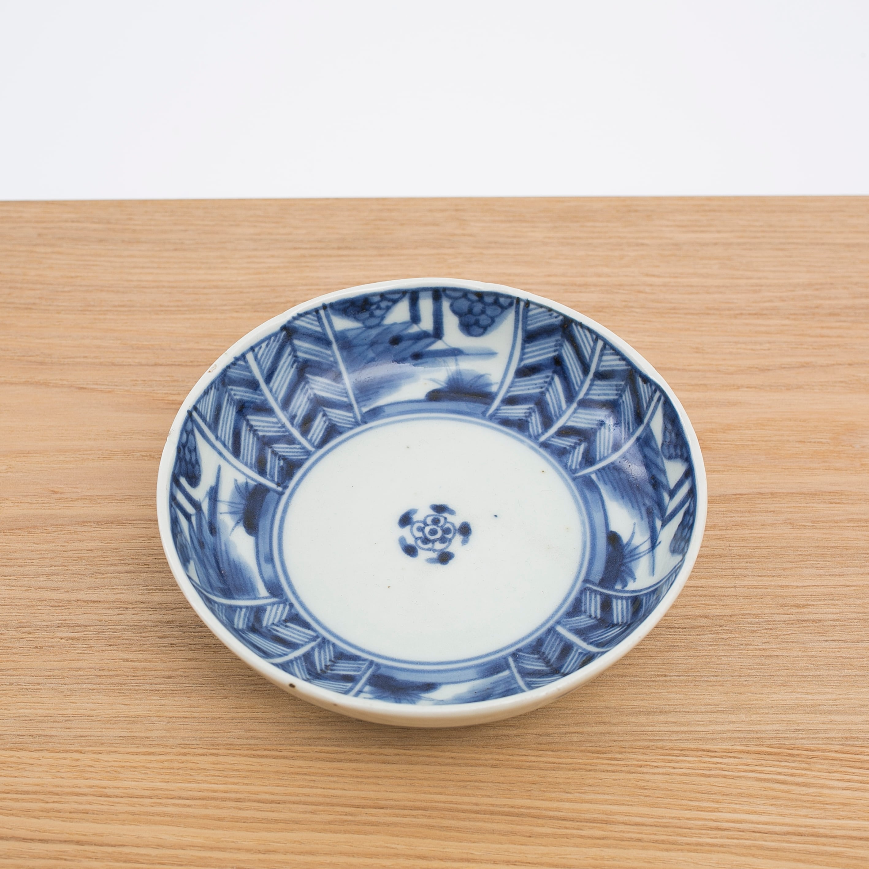 伊万里 染付 なます皿 矢羽根 五弁花 蛸唐草 角福 膾皿 和食器 和骨董