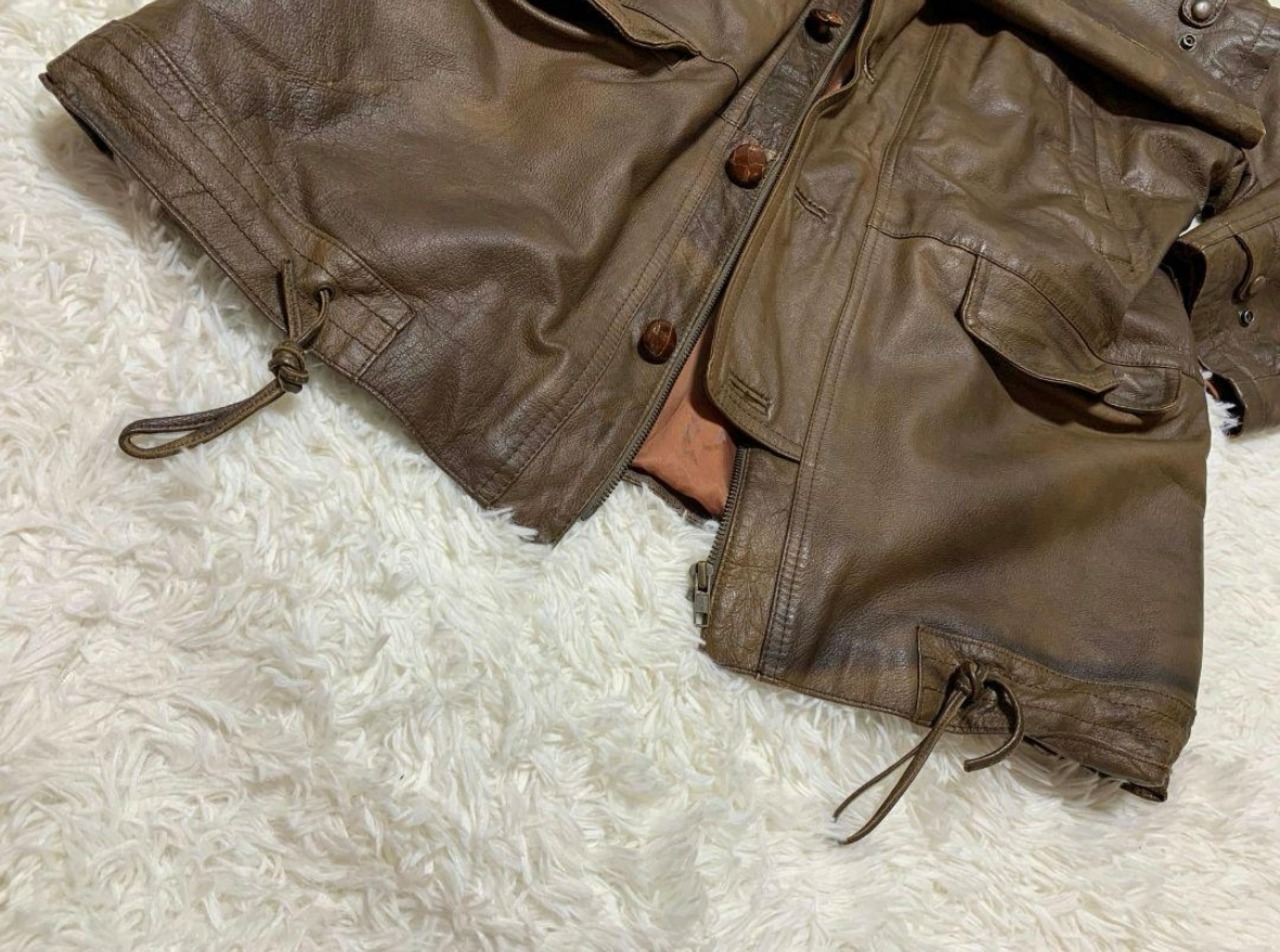 ヴィンテージ 80s 90s オールドレザージャケット ビスコース 菅田将暉  