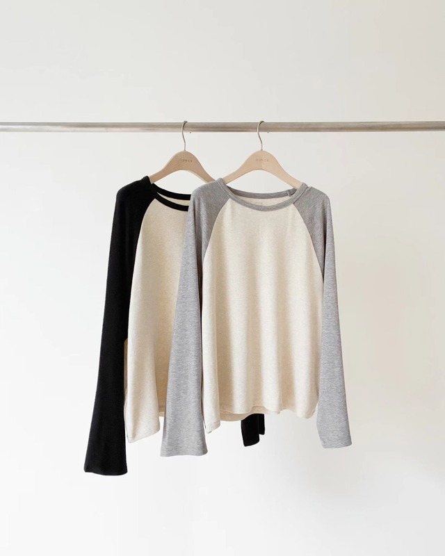 (OUNCE) raglan long sleeve  tee / 2color
