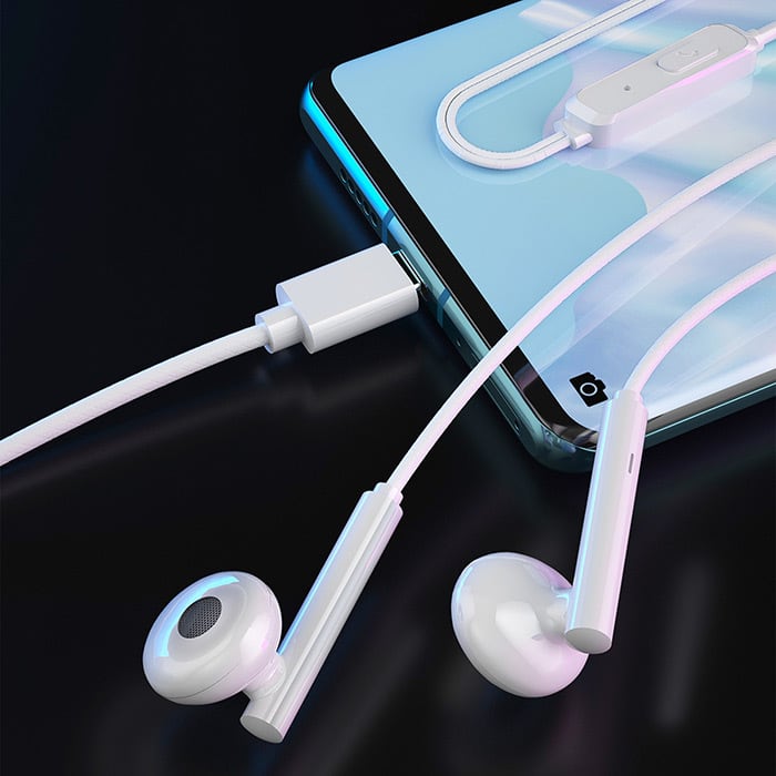 イヤホン 有線 Usb Type C Android アンドロイド スマホ タブレット 高音質 インナーイヤー型 1 2m 1cm マイク付き リモコン付き リモート 音楽 通話 ヘッドフォン イヤフォン 重低音 ホワイト Kobe Liz 健康雑貨とペットフードの通販