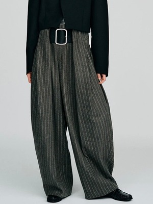【26AW】PRANK PROJECT プランクプロジェクト / パンツ / High-Waist Belt Stripe Pants