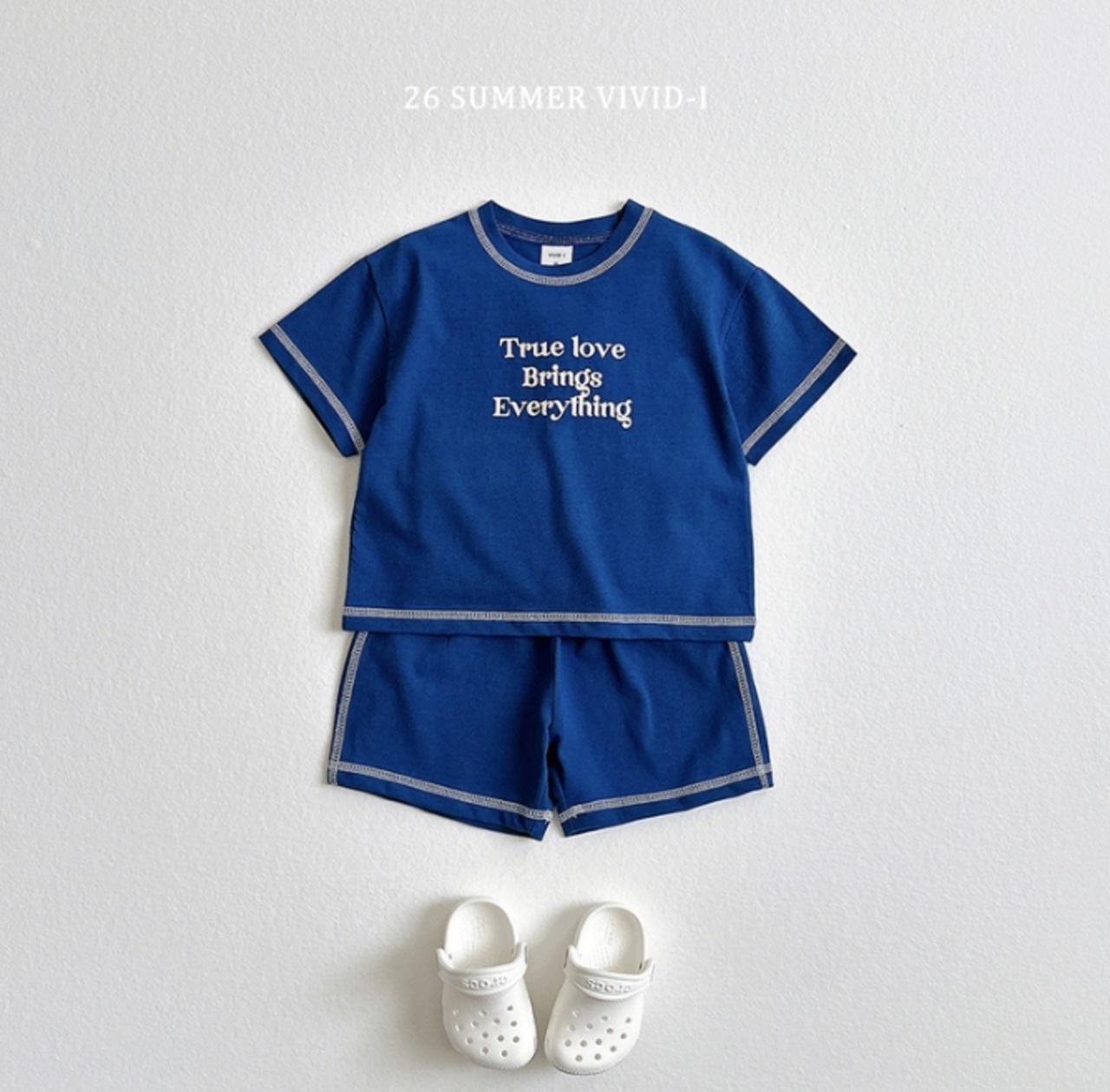 【取寄/韓国直送】VIVID-I 26/SM  サマーステッチ上下セット｜夏服｜韓国子供服