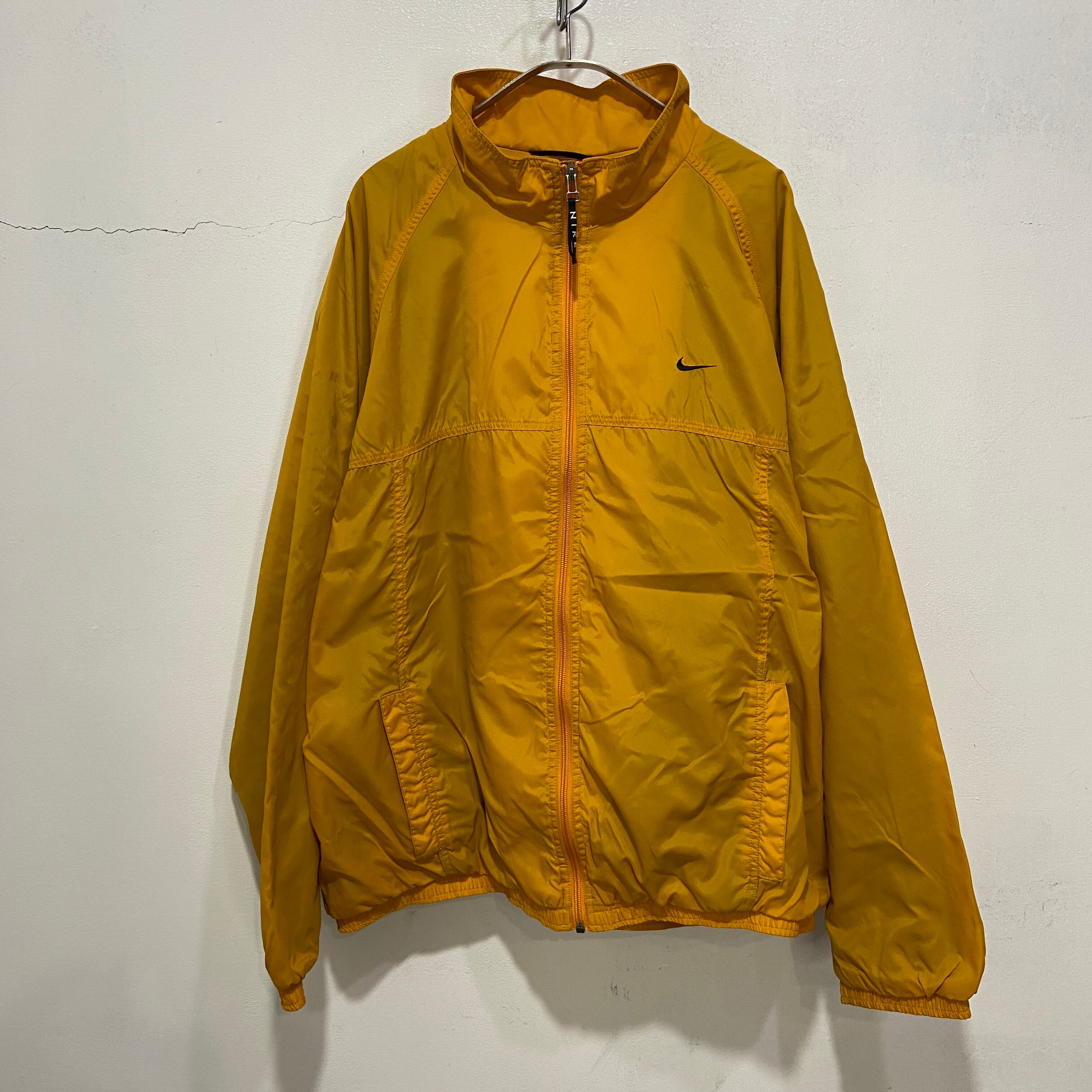 90s NIKE ナイキ ナイロントラックジャケット マスタードカラー 90s NIKE ナイキ ナイロントラックジャケット マスタードカラー