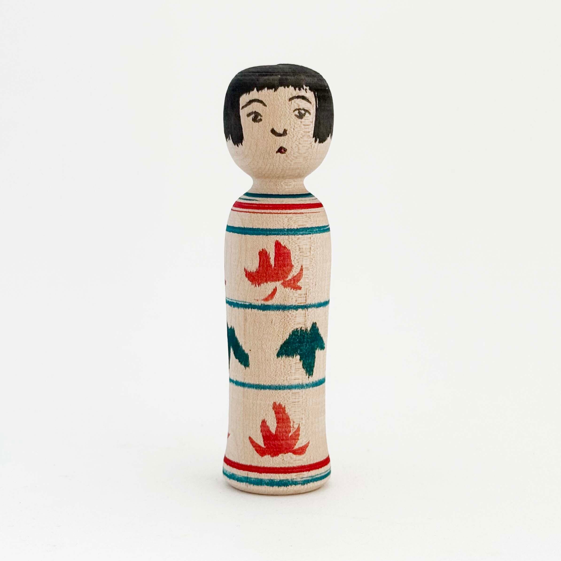 今晃工人 こけし 木地玩具 今晃 工人 こけし【津軽系】木地玩具