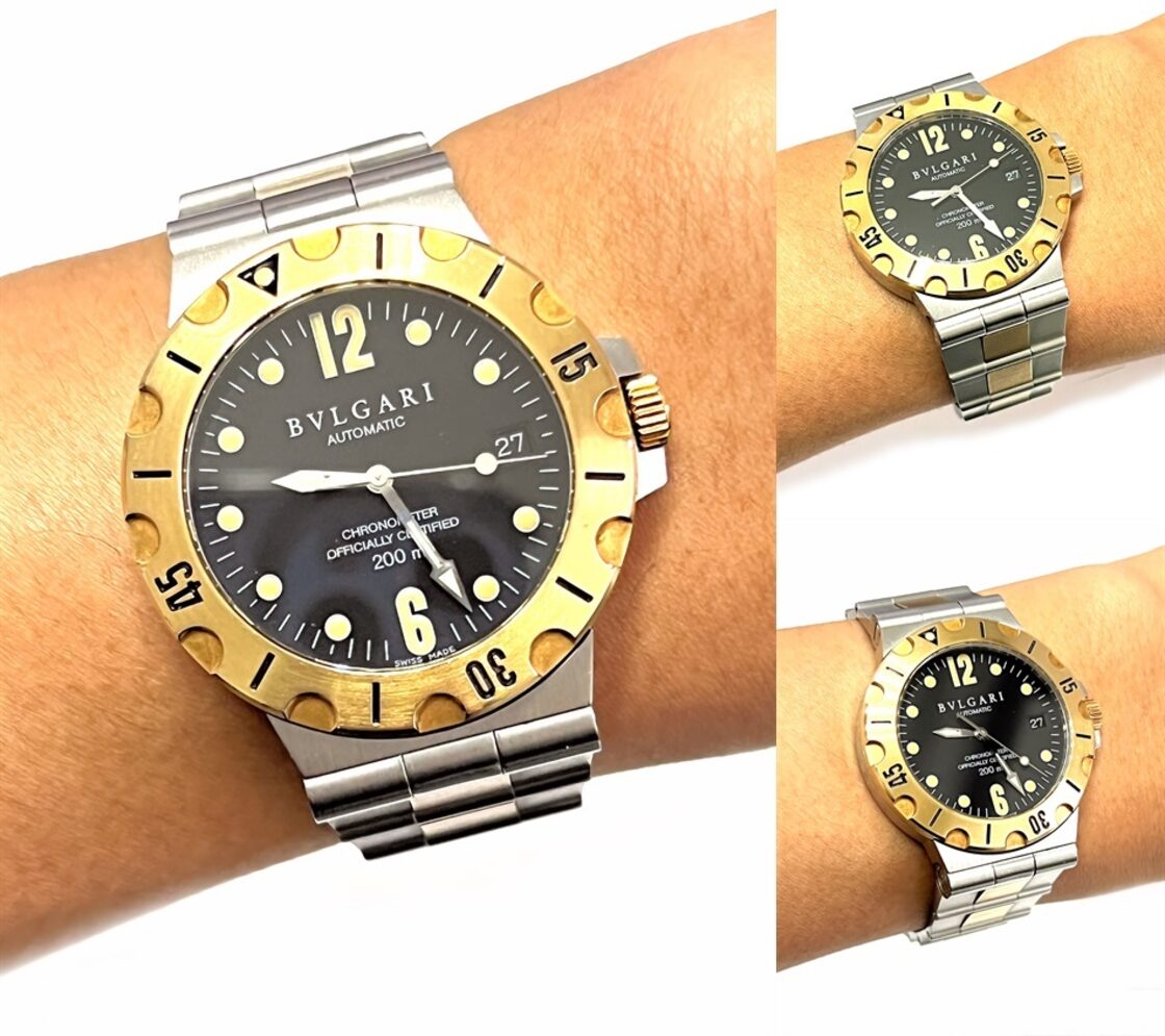 BVLGARI ブルガリ ディアゴノ スクーバ DIAGONO SCUBA BLACK K18YG/SS 