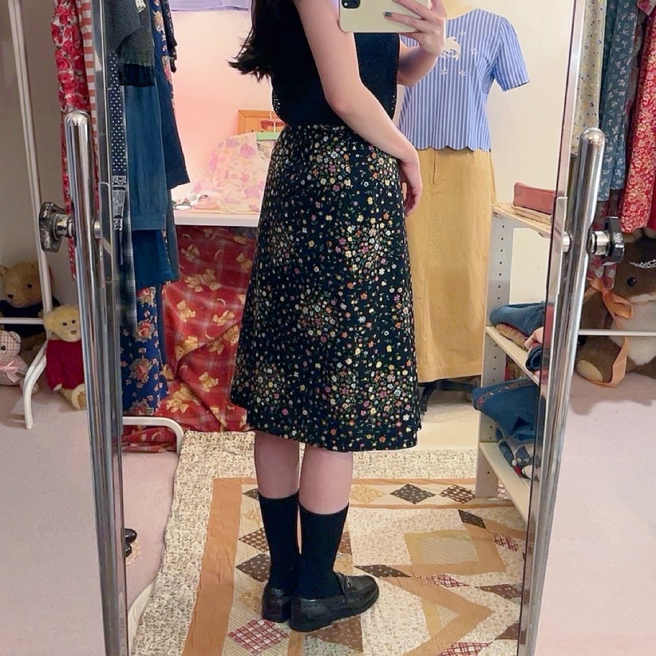 mini colorful flower skirt