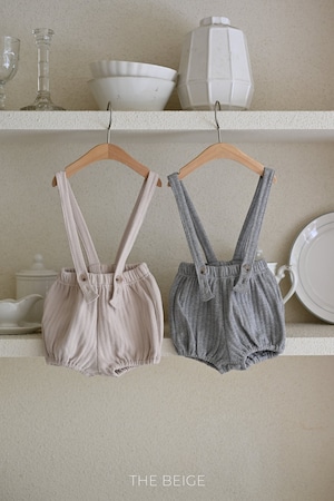 [THE BEIGE] Golji Suspenders Pants / [더베이지] 골지멜빵바지