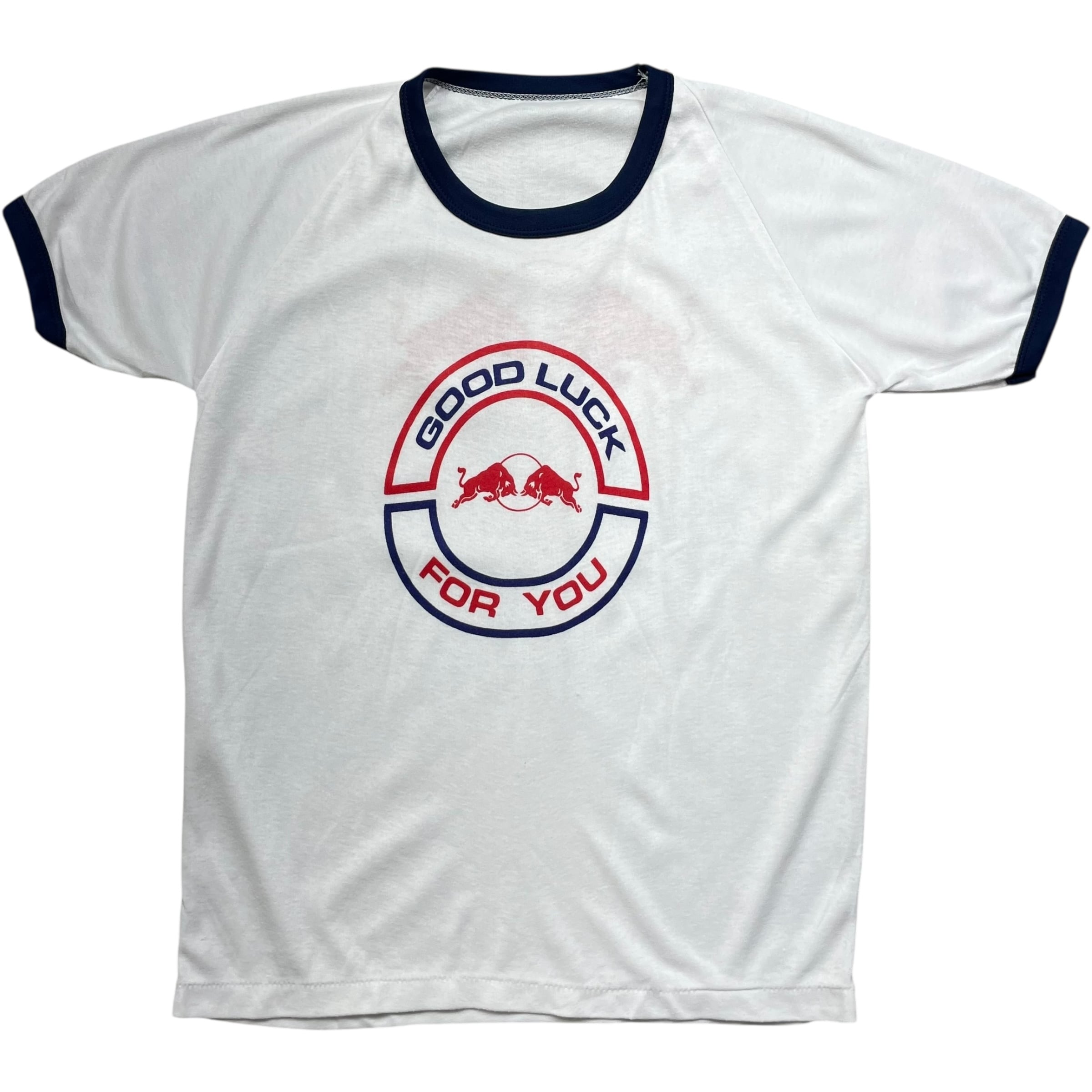 《M》Red Bull レッドブル リンガーTシャツ ラグランスリーブ 両面プリント ホワイト no.8072