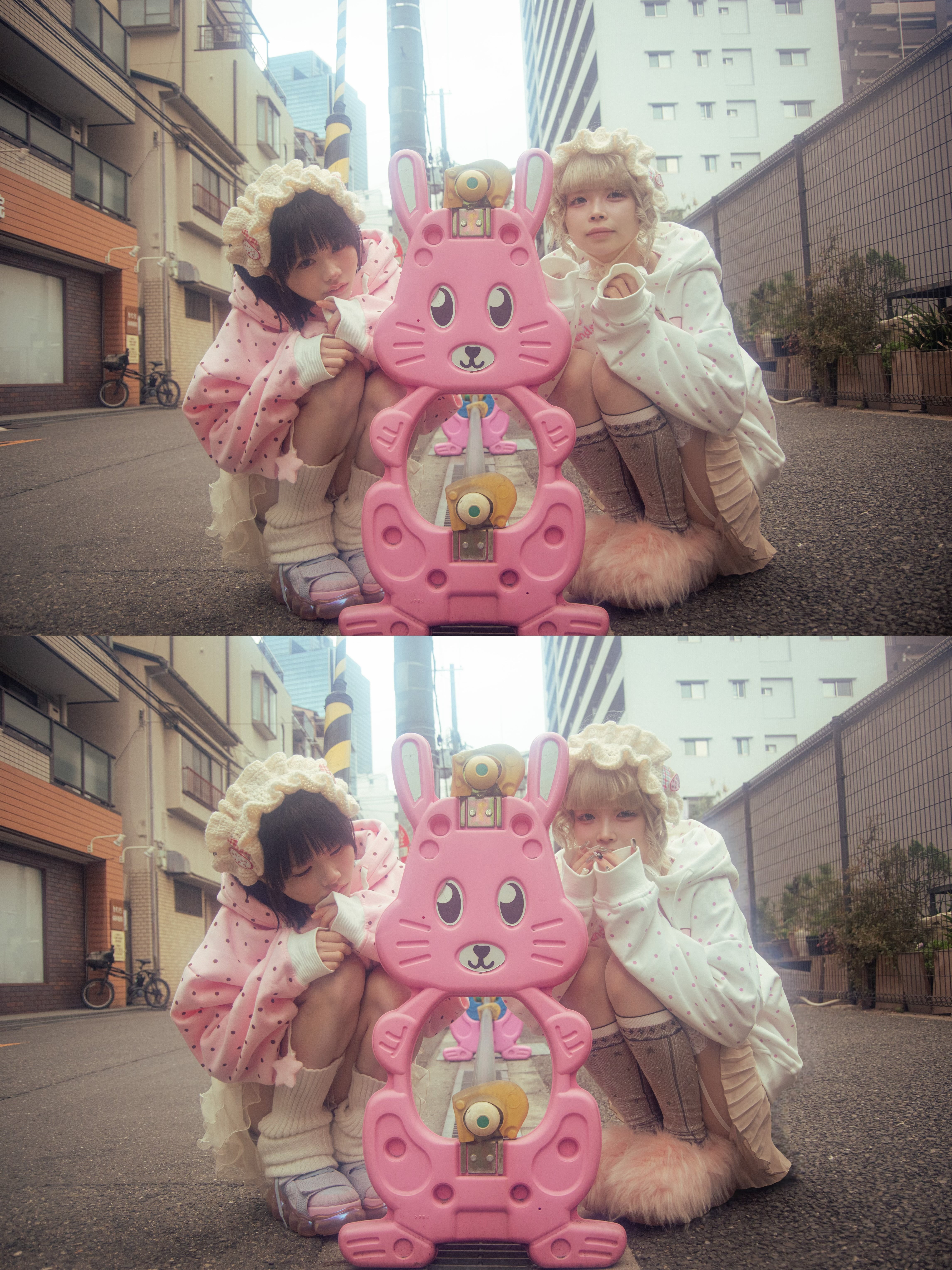 miimocha × HONWAKA】milky friends hoodie white | ほんわか