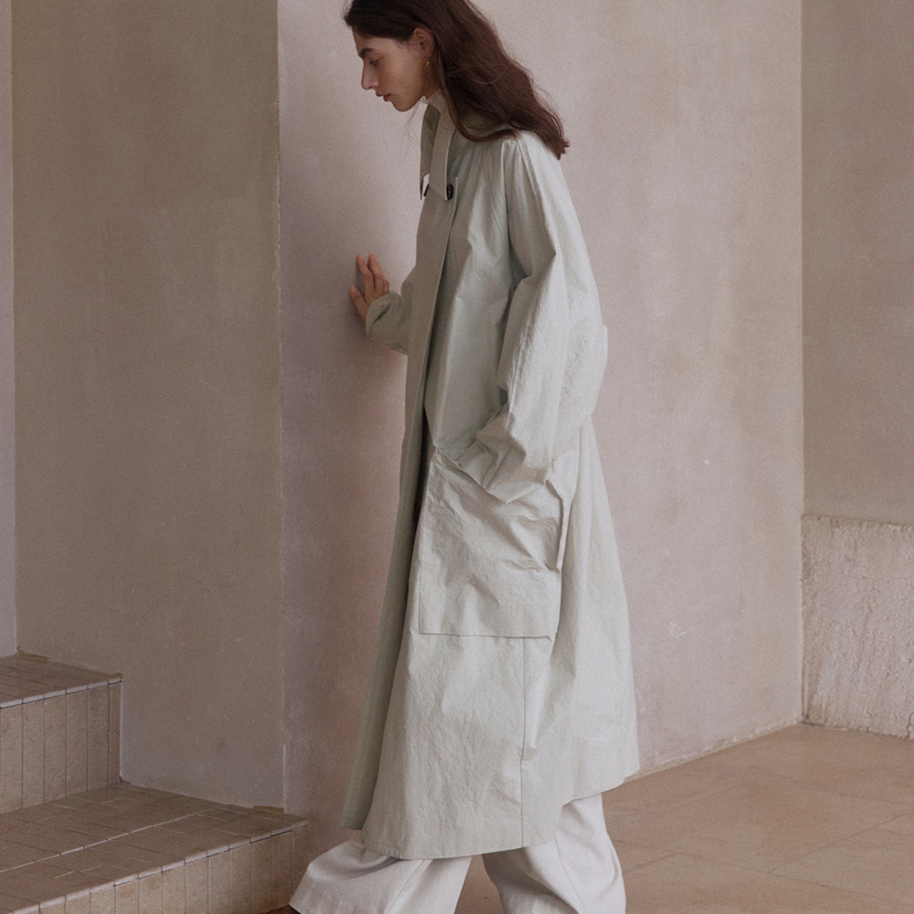 Oversized A-Line Long Coat T3557