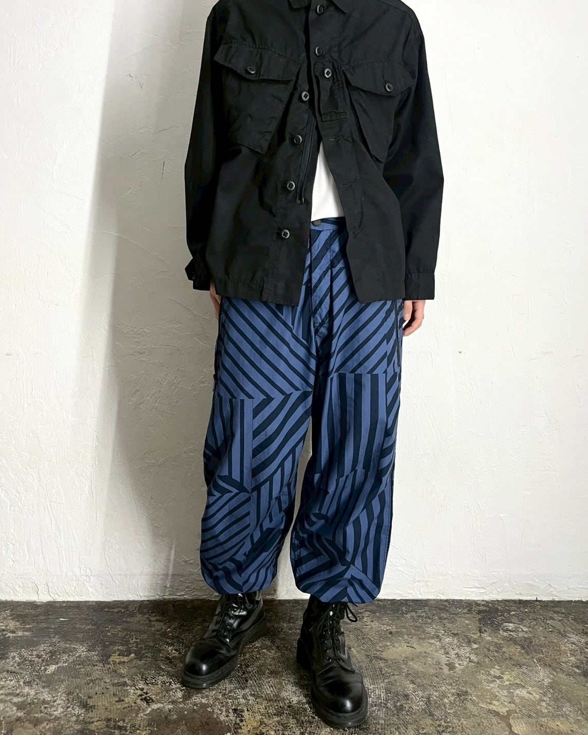 EMPORIO ARMANI Texture Cotton Utility Trousers