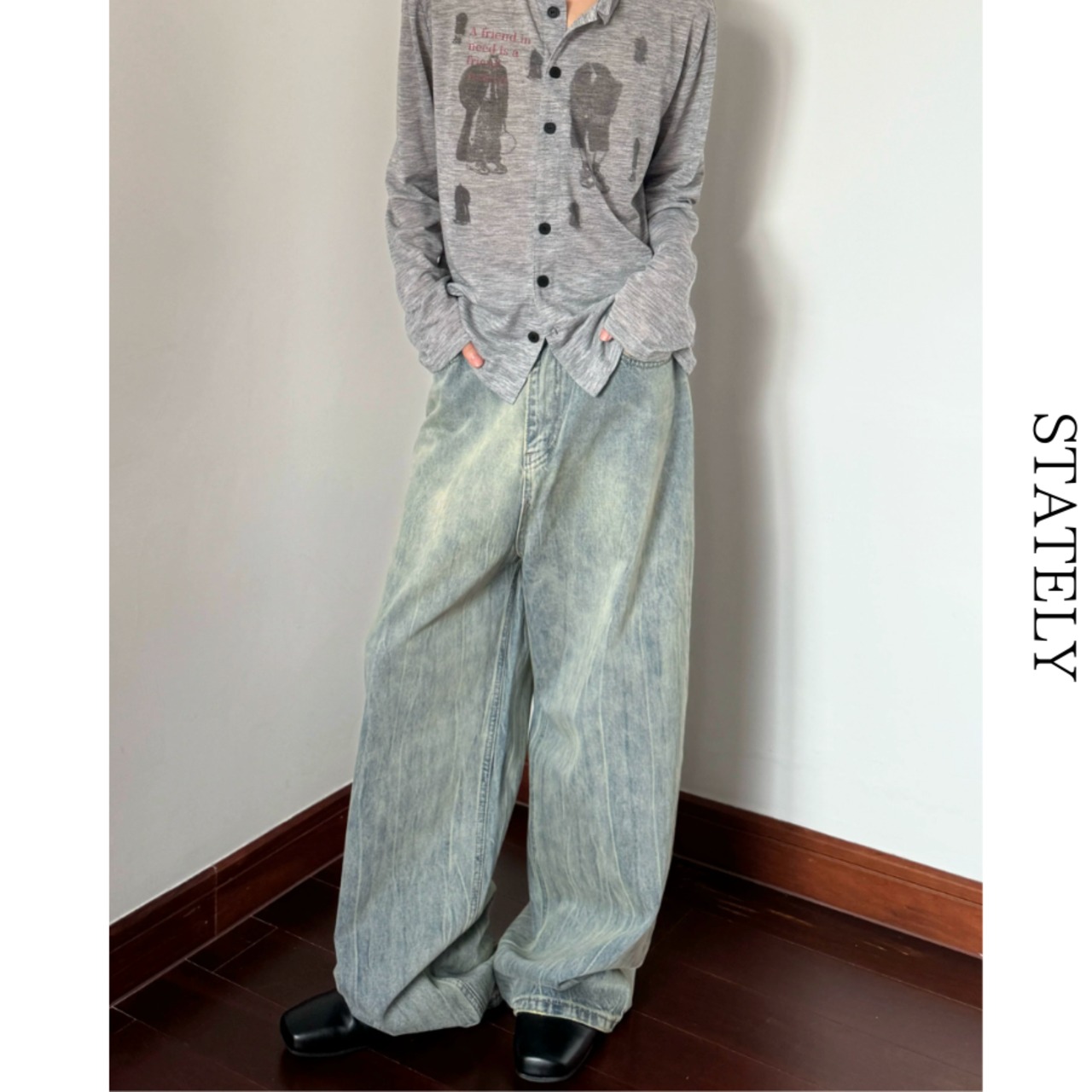 Vintage Mist Wide Denim_B120・画像4