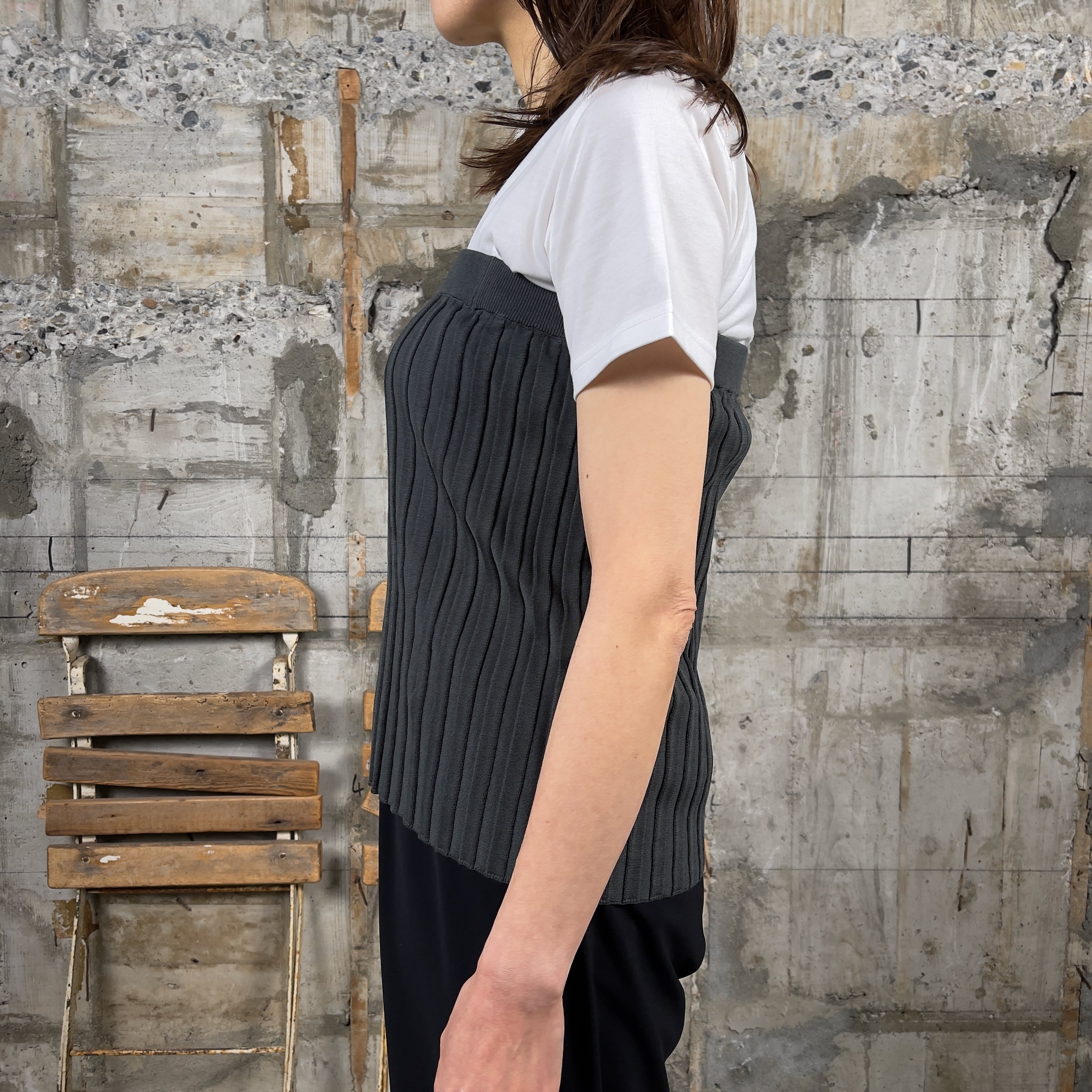 トップス HYKE RIBBED SLEEVES TOPS – HYKE ONLINE STORE