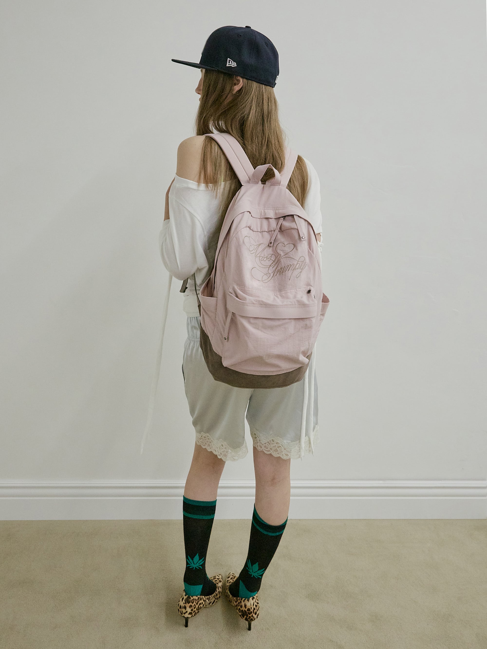 SCULPTOR] Grumpy Girl Nylon Backpack Matt Pink 正規品 韓国ブランド