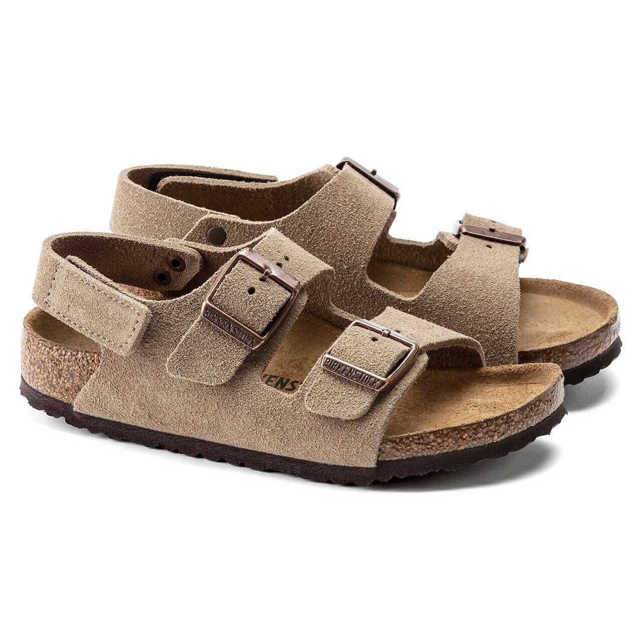 ［BIRKENSTOCK］Milano HL／ミラノ Kids Suede (26-35)｜Taupe