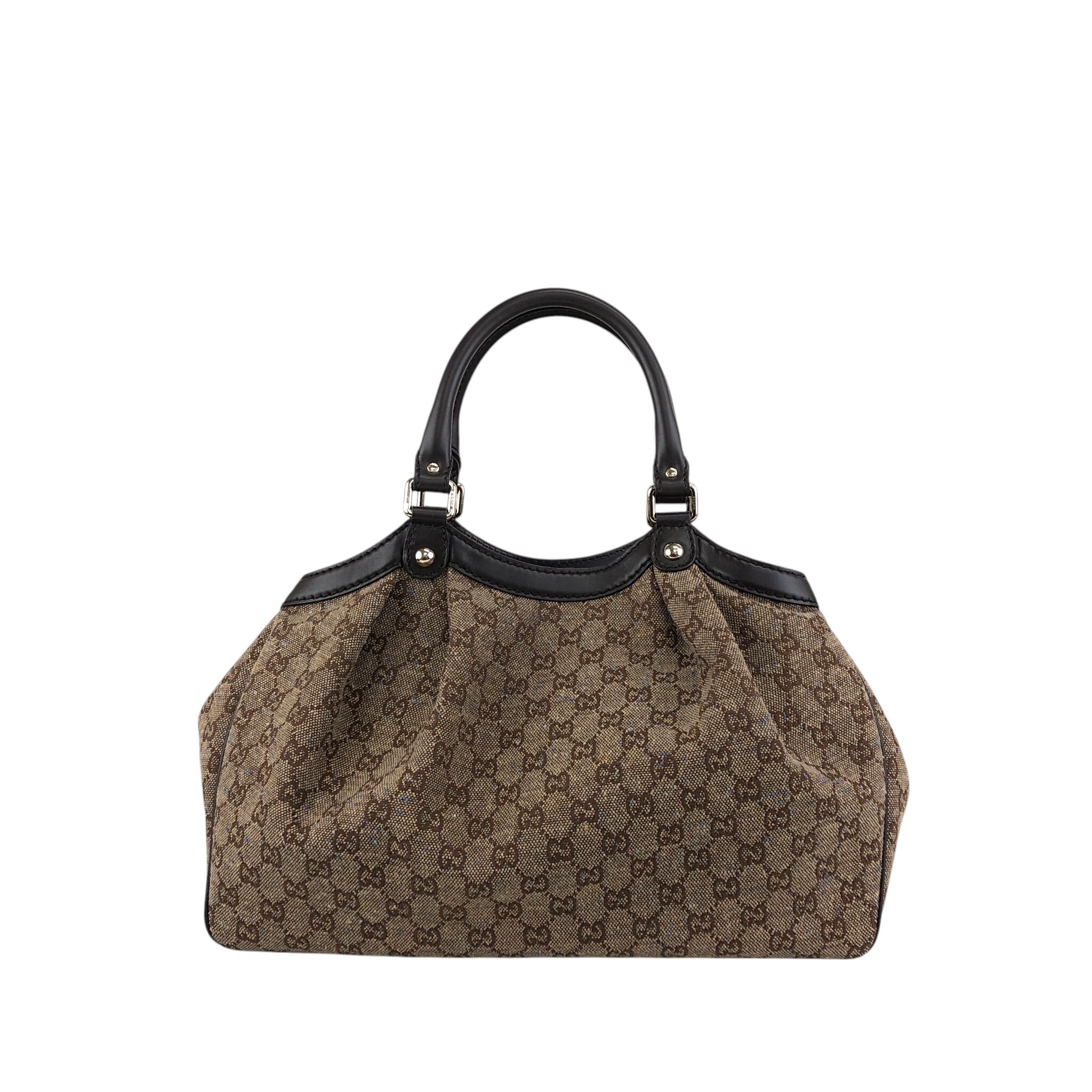 GUCCI グッチ GGキャンバス トートバッグ ブラウン スーキー ネップ