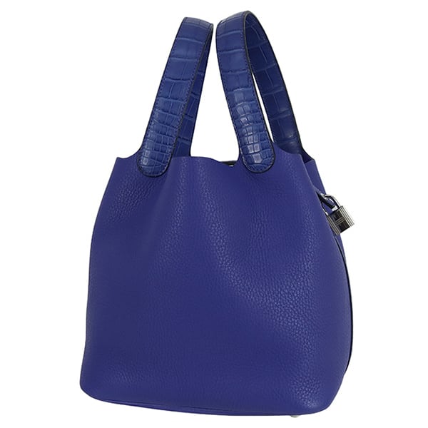 Used HERMES エルメス ピコタンロックMM タッチ ブルーエレクトリック アリゲーター トリヨンクレマンス A刻印 超美品
