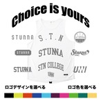 Choice is yours Tank : white : ロゴ色選択、有料ナンバリング可能商品