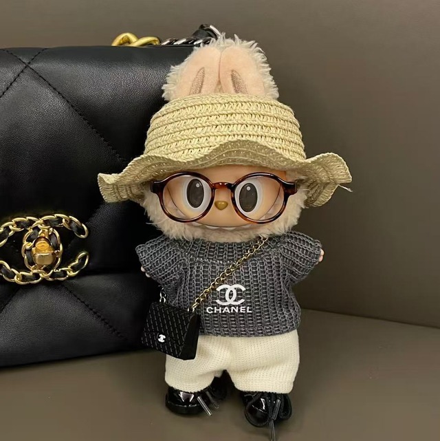 上品ニット仕様のフルコーデ！エレガント ニット Labubu用 エレガントセットアップ 4色展開 肌触り 高級感 15-17cm こだわり