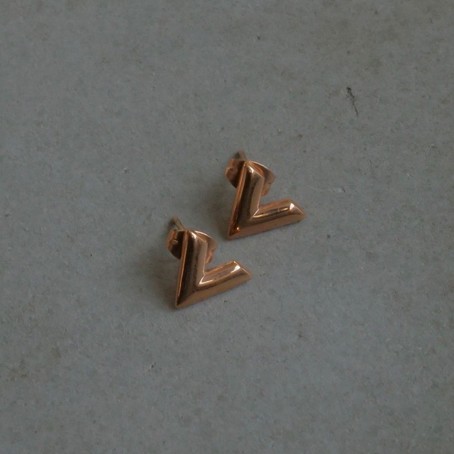 316L  ( サージカルステンレス )  V pierce【PINK GOLD】#p04