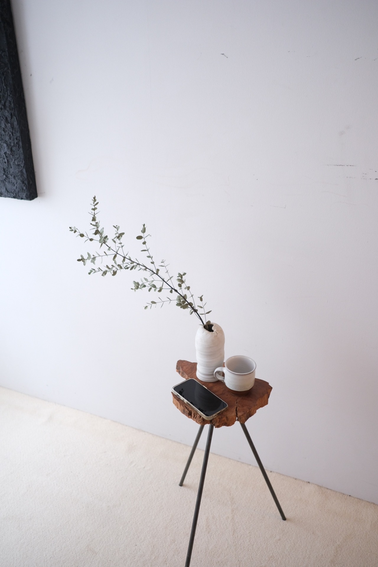一枚板 Side table "欅" #007