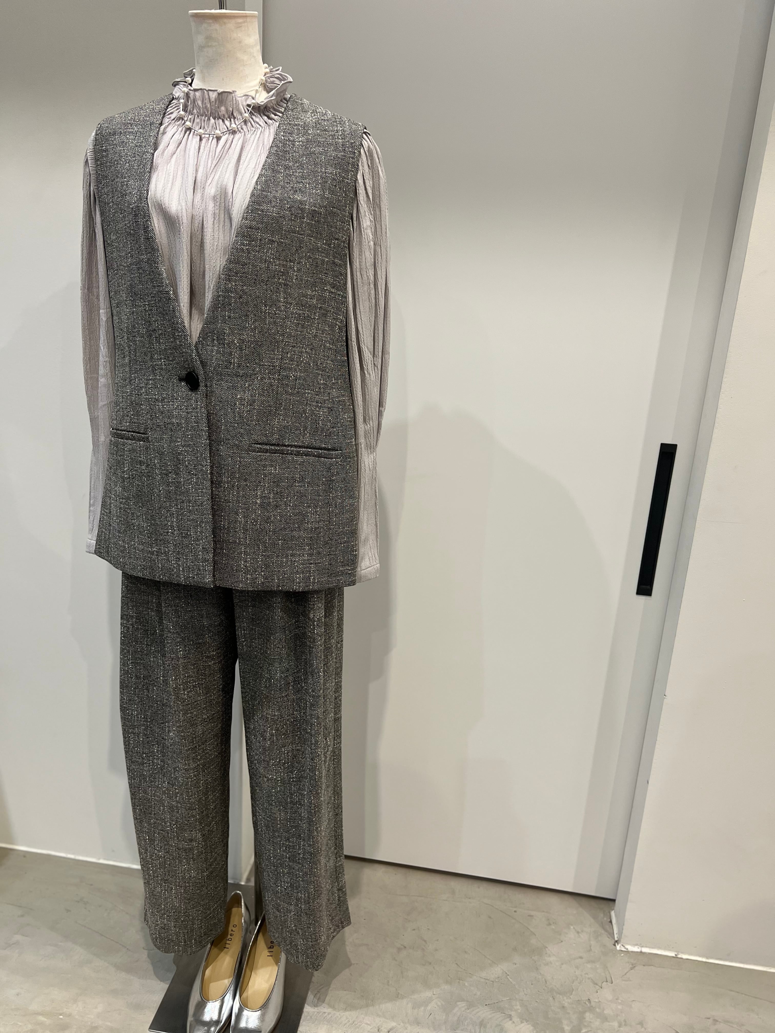 【PASSIONE】セットアップ可　ツイードライクジレ 536402