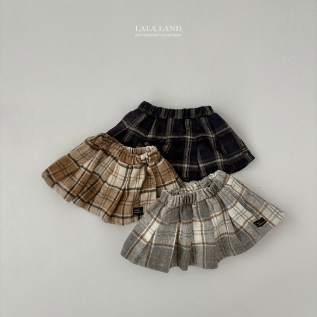 【即納】LALALAND/Baguette Check Skirt