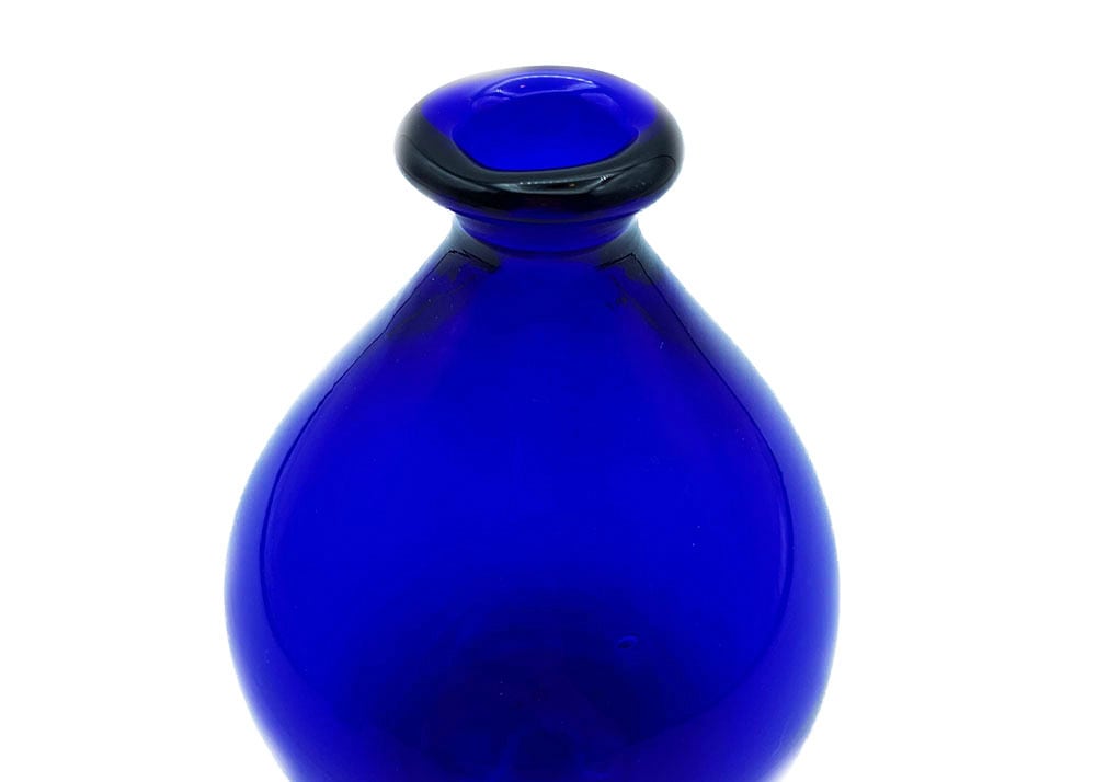 青色ガラス花瓶 丸型 楽天市場】ガラス 花瓶 丸 ブルーの通販
