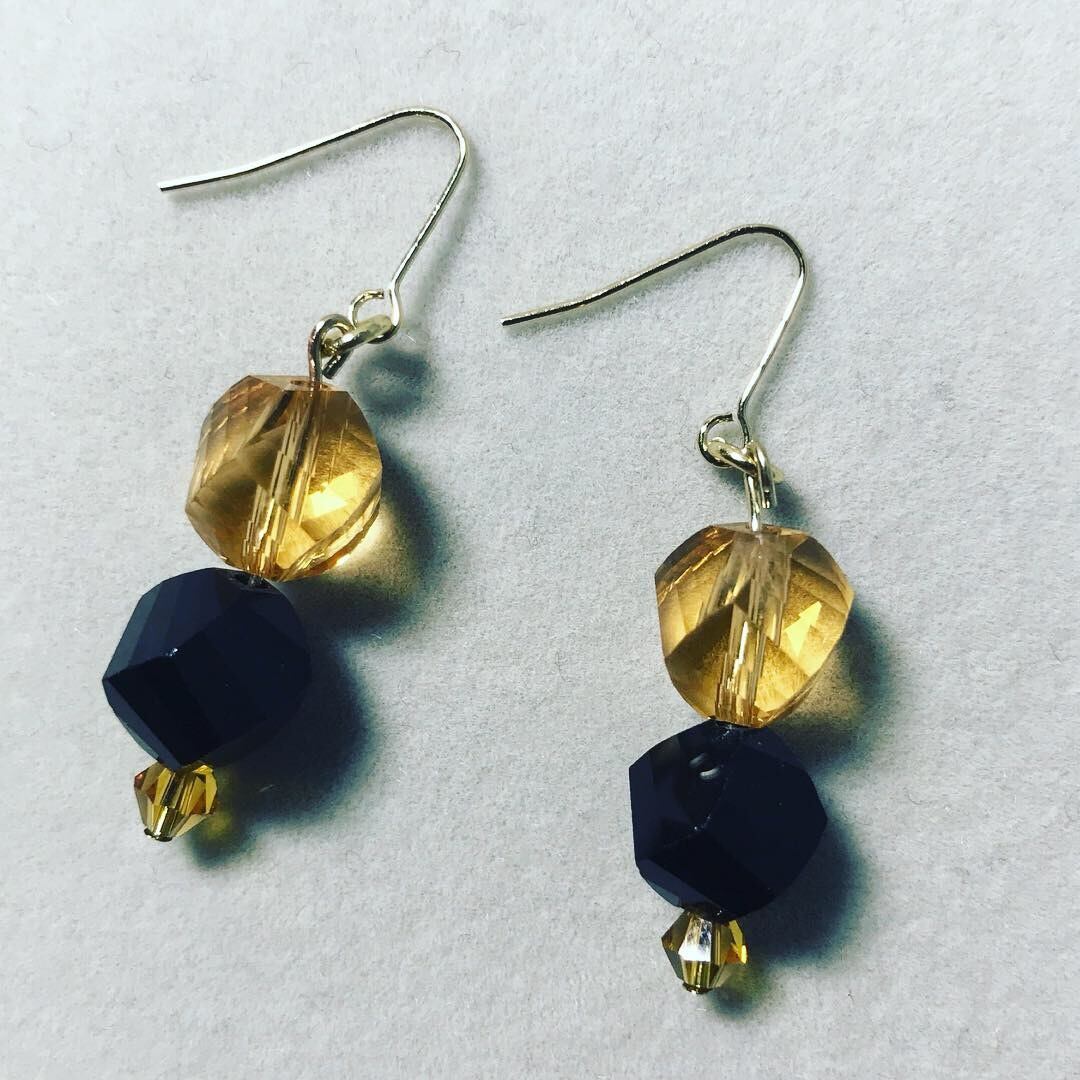 0061:バイカラー ガラスピアス