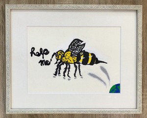 Free bee ( 自由なハチ ) パーカー ホワイト