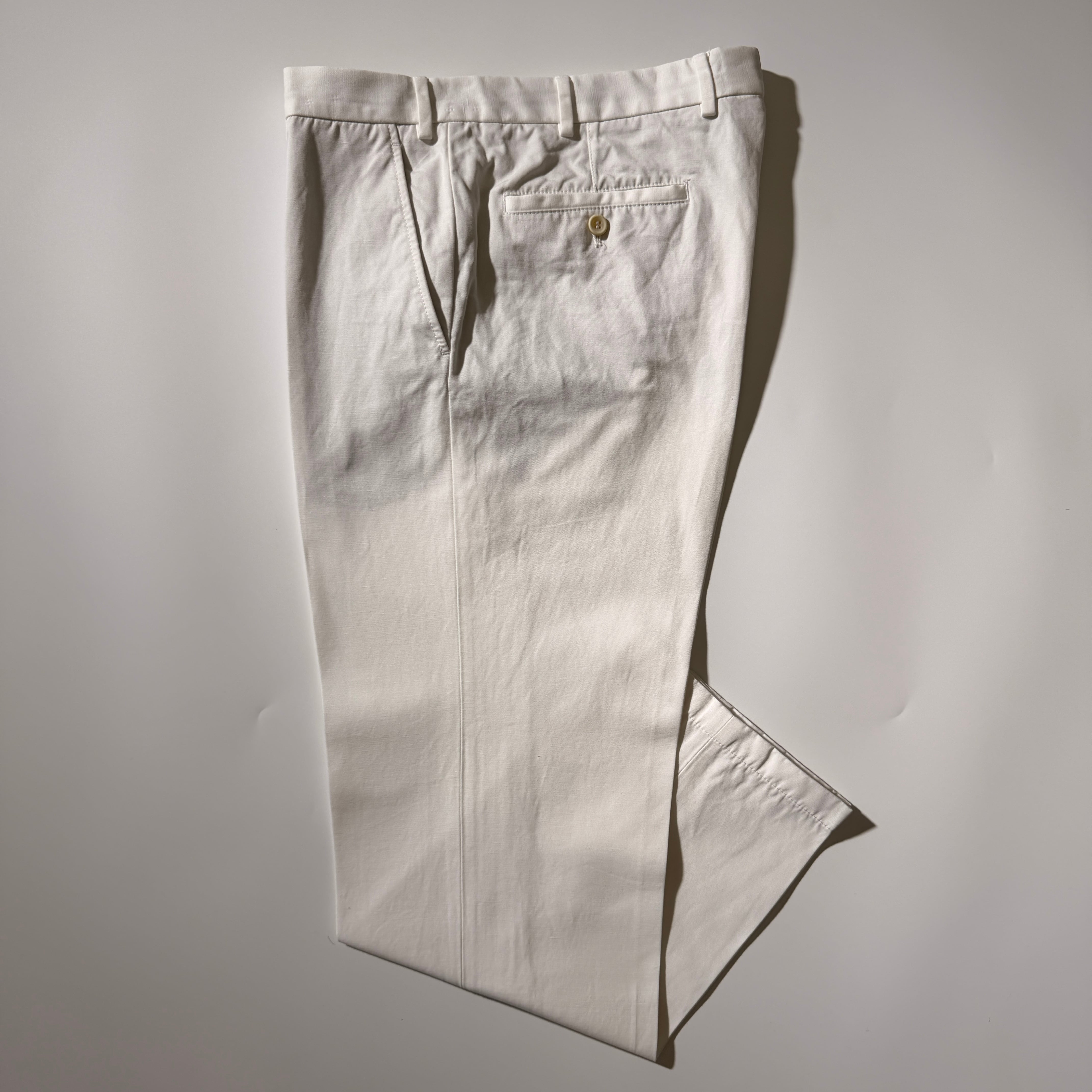 Loro Piana Pants Cotton Linen White 50 | ASSET VINTAGE アセット