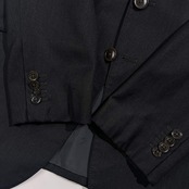 イタリア製 ARMANI COLLEZIONI アルマーニコレツィオーニ 段返3B テーラードジャケット 52/R/ダークグレー ブラック系 メンズ