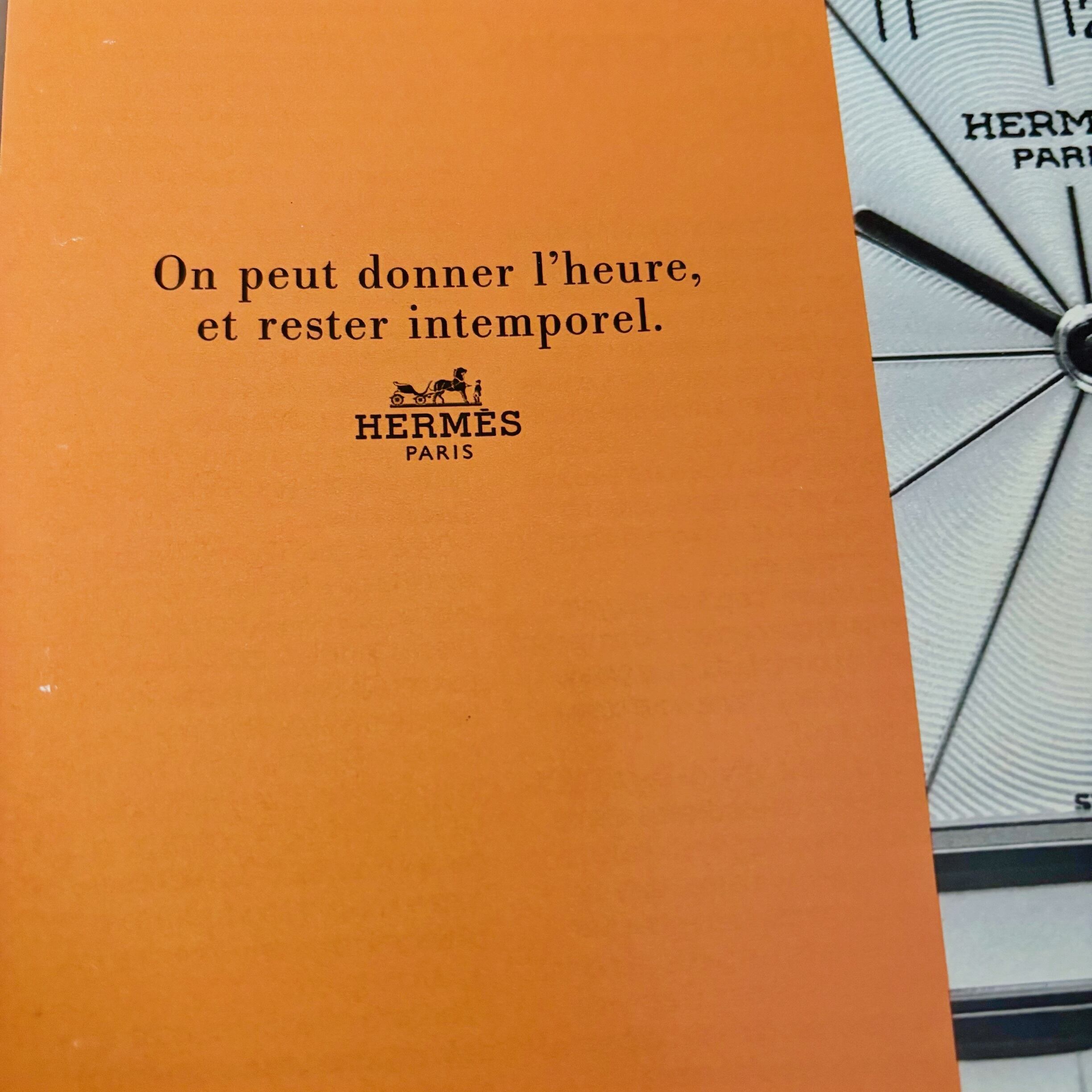 1987 広告＞Hermes エルメス 時計 ポスター ヴィンテージ アート