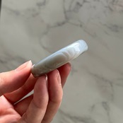 ドゥルージーアゲート4*ムーンシェイプ*月型*天然石インテリア*パワーストーン*置き物