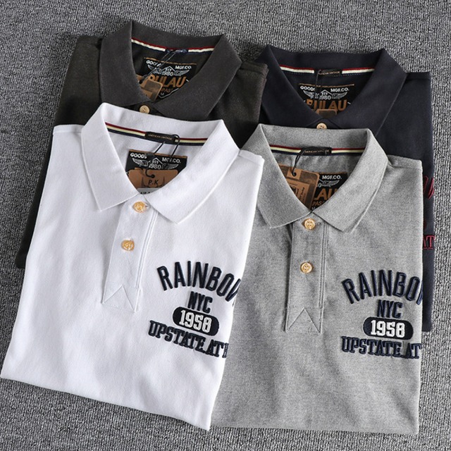 Classic American Retro Short-Sleeve Polo Shirt(GV509)