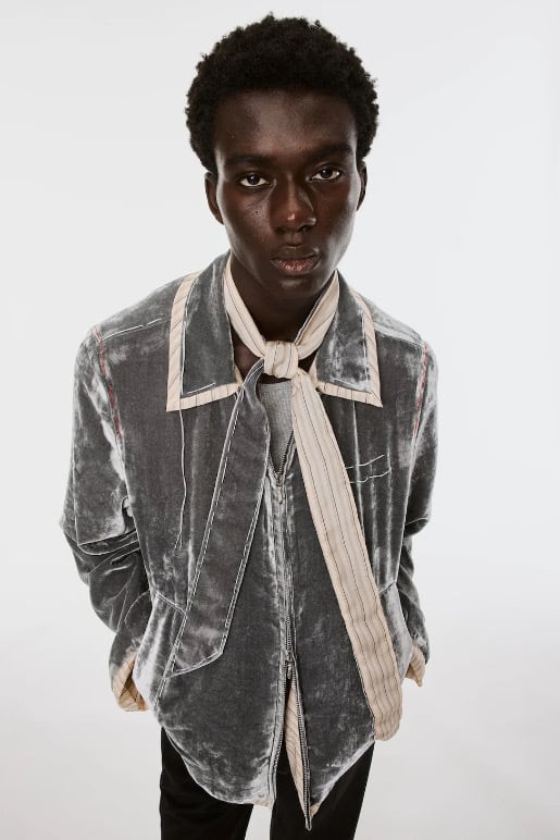 26SS】 MASU UNEVEN VELVET JACKET (CHARCOAL) M26U6BL004 | IAAAM